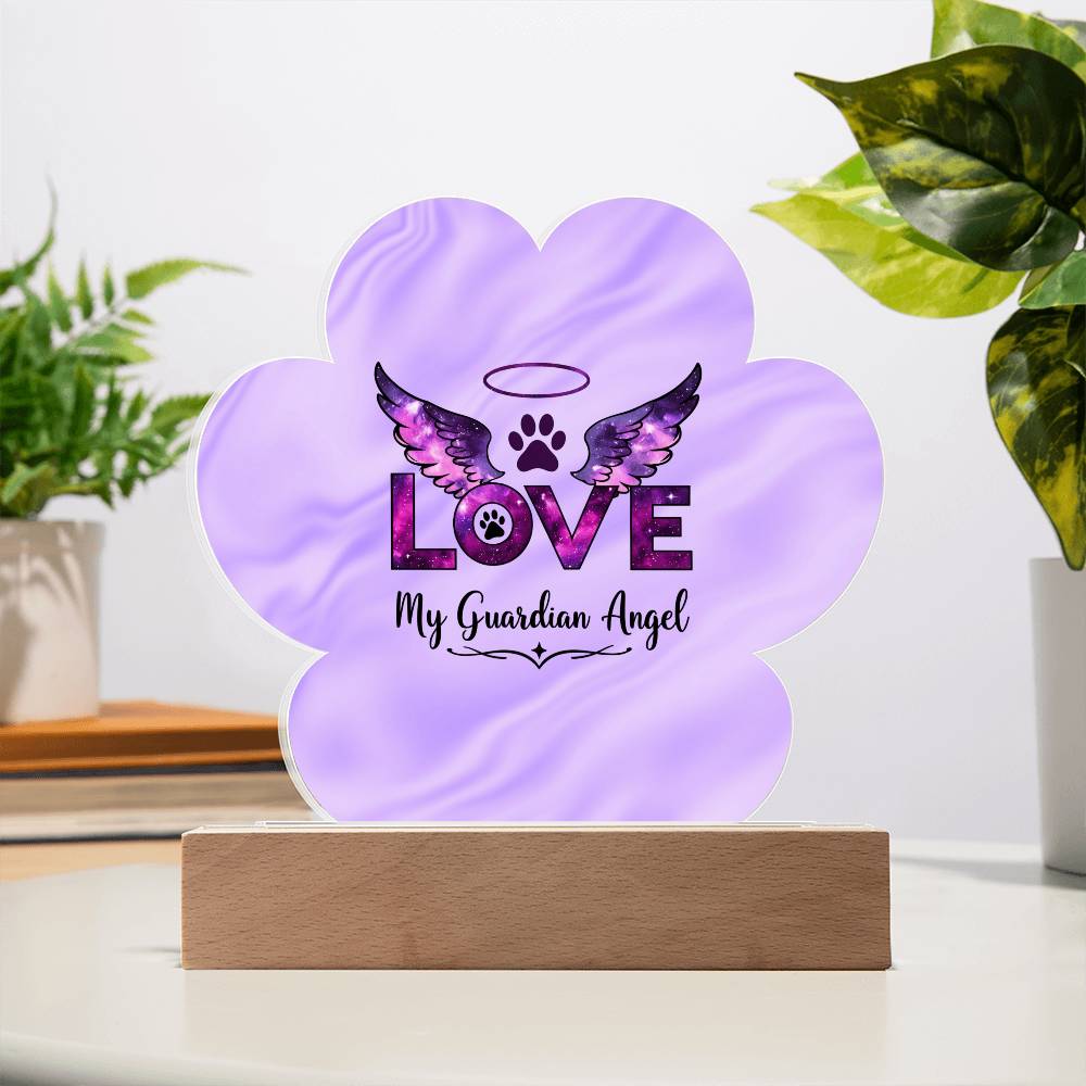 Love Beyond Stars - Pet Angel LED Display - - Acrylic Prints