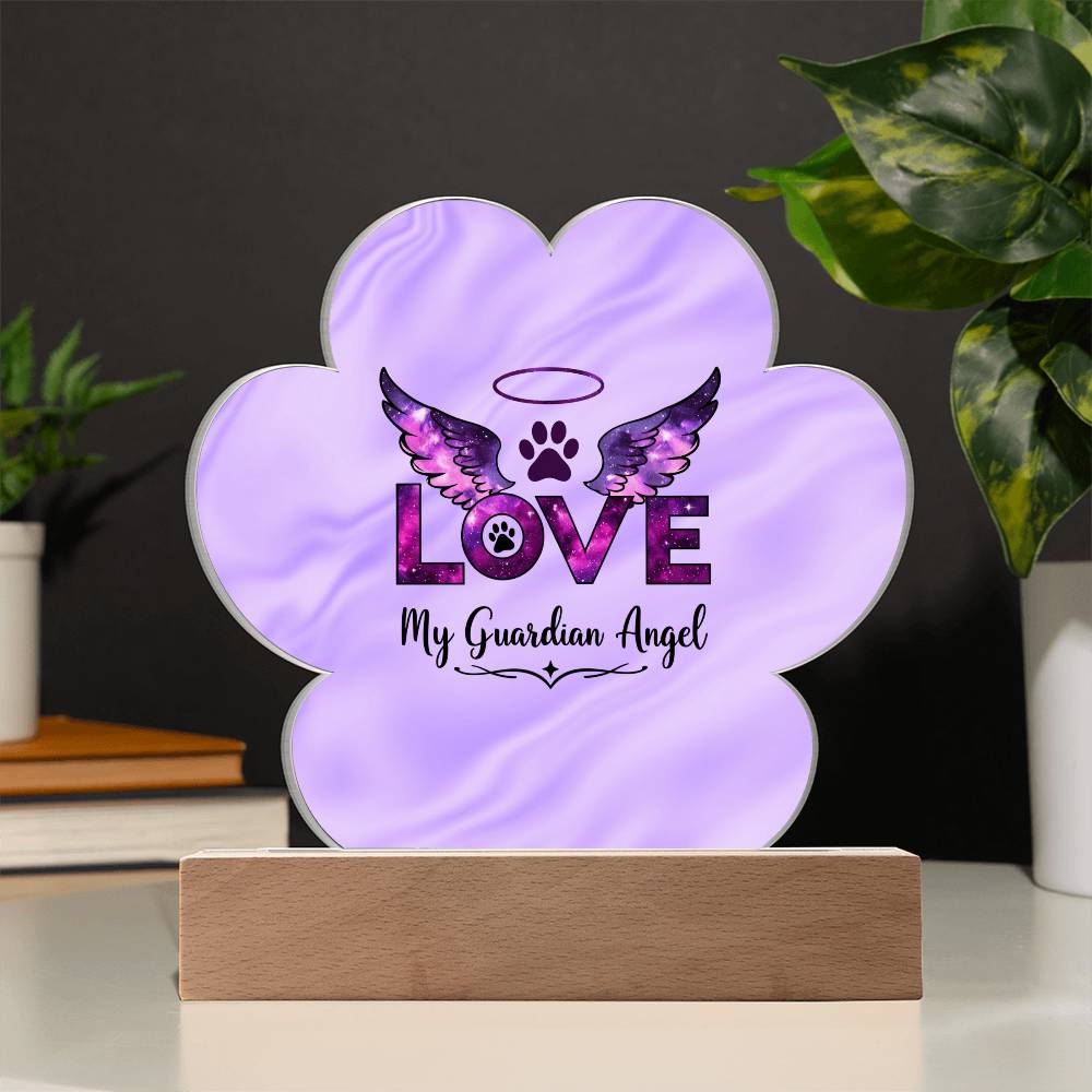 Love Beyond Stars - Pet Angel LED Display - - Acrylic Prints