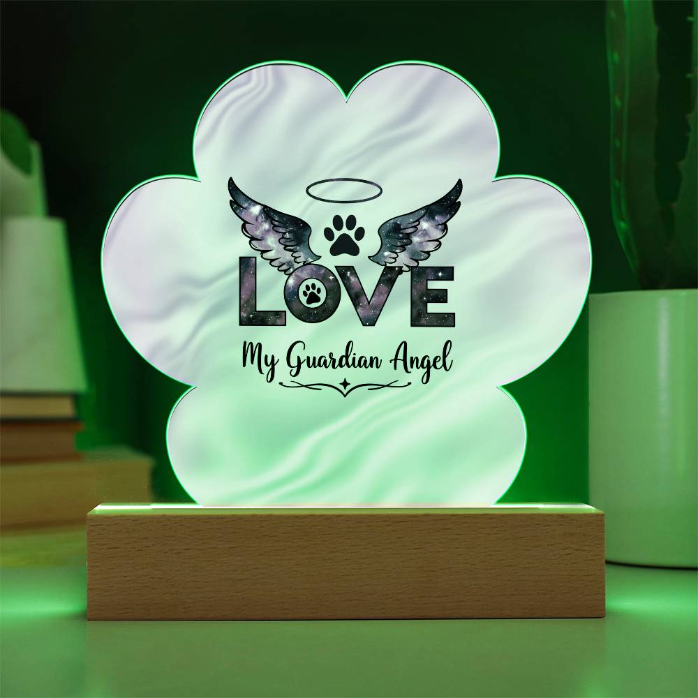 Love Beyond Stars - Pet Angel LED Display - Battery Powered LED Base - Acrylic Prints