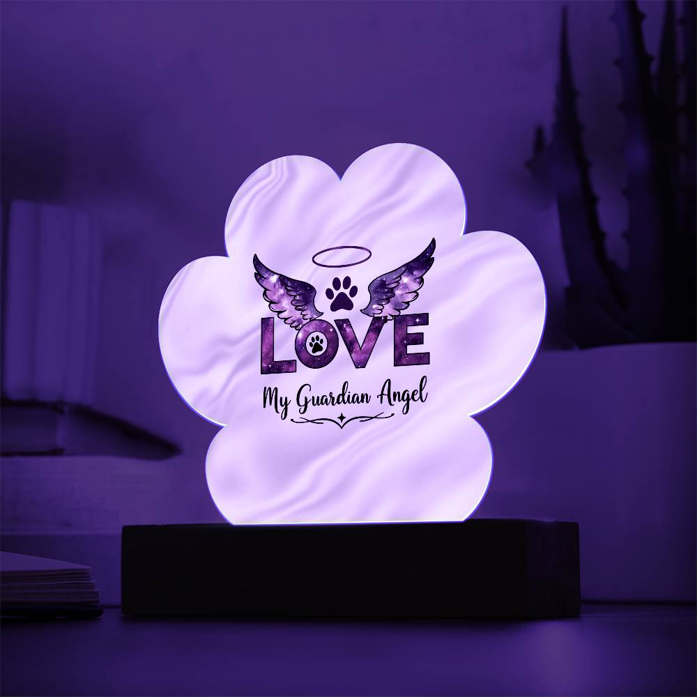 Love Beyond Stars - Pet Angel LED Display - - Acrylic Prints