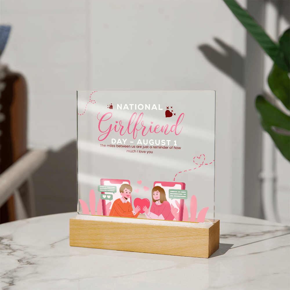 National Girlfriend Day Gift – Square Acrylic Plaque - - Acrylic Prints