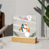 Snowman Christmas Acrylic Plaque – Gift Joy & Warmth - - Acrylic Prints