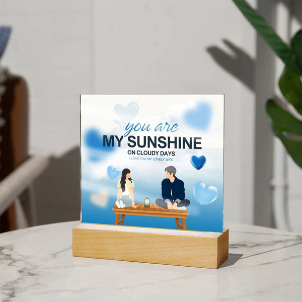 Acrylic Plaque for Wife – You Are My Sunshine Keepsake - - Acrylic Prints