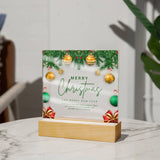 Merry Christmas Acrylic Plaque – Gift of Joy & Warm Wishes - - Acrylic Prints