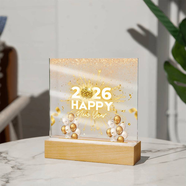 Radiant New Year 2026 Acrylic Plaque – Festive Keepsake - - Acrylic Prints