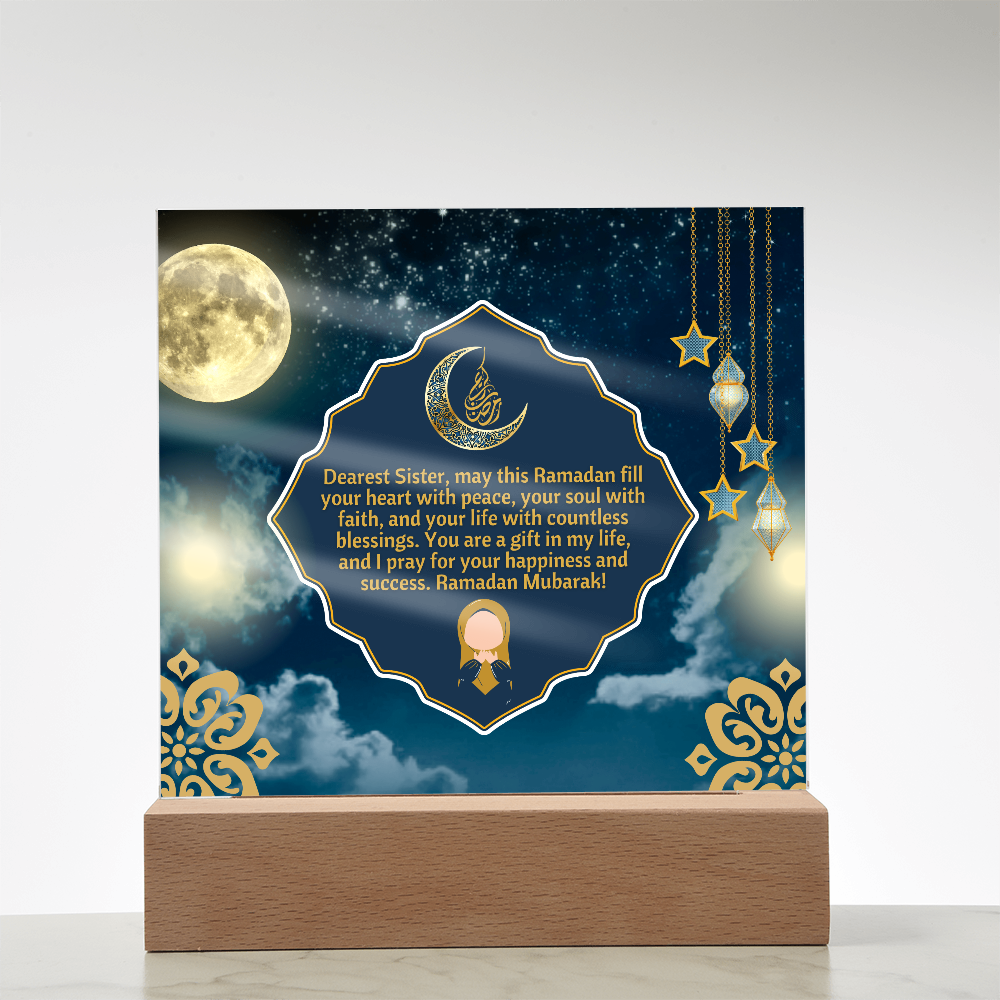 Peace & Blessings - Ramadan Sisterhood Plaque - - Acrylic Prints