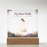 My Dear Bride Acrylic Plaque – Elegant Wedding Gift - - Acrylic Prints
