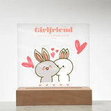 Cute Bunny Love Gift for Her – Square Acrylic Plaque - - Acrylic Prints