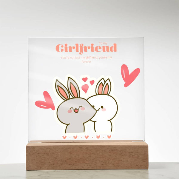 Cute Bunny Love Gift for Her – Square Acrylic Plaque - - Acrylic Prints