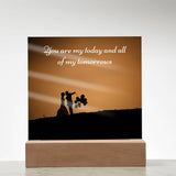 Wedding Gift Acrylic Plaque – You Are My Today Quote - - Acrylic Prints