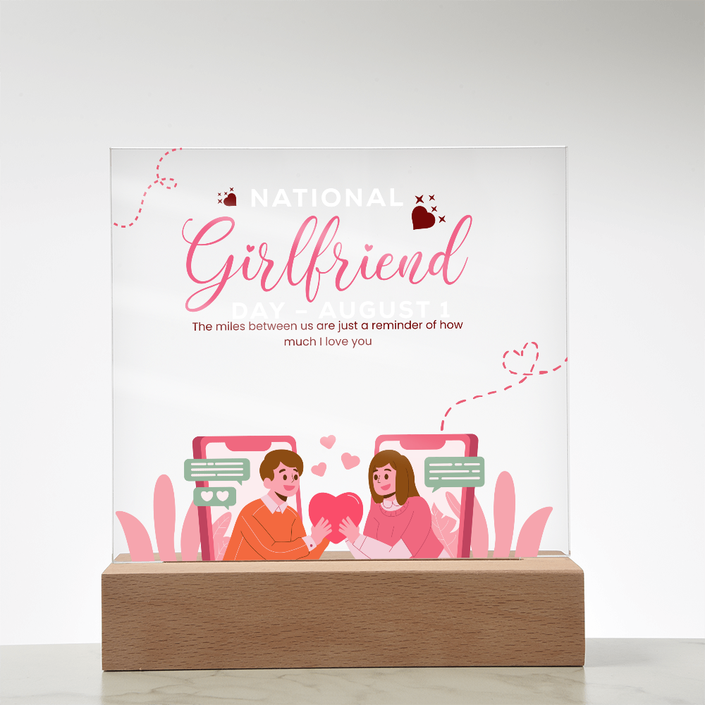 National Girlfriend Day Gift – Square Acrylic Plaque - - Acrylic Prints