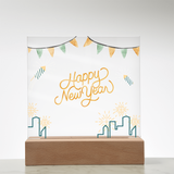 Happy New Year Acrylic Plaque – Festive Gift for 2026 - - Acrylic Prints