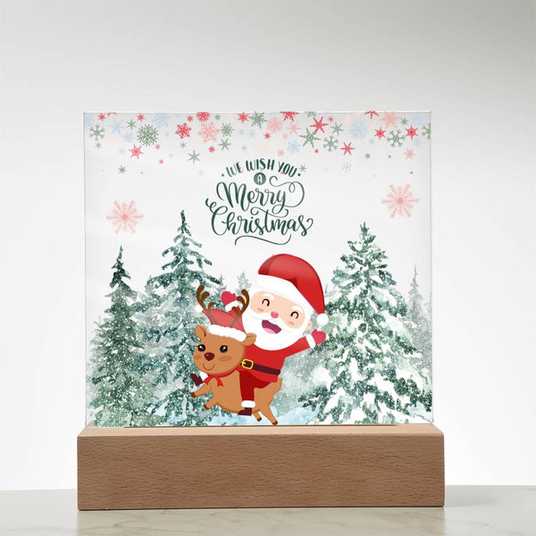 Merry Christmas Ride Acrylic Plaque – Festive Gift Delight - - Acrylic Prints