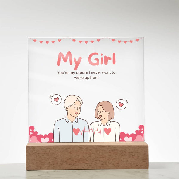 Romantic Keepsake Gift – Square Acrylic Plaque for Love - - Acrylic Prints