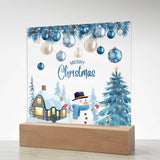 Merry Christmas Acrylic Plaque – Winter Glow Keepsake - - Acrylic Prints