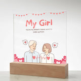 Romantic Keepsake Gift – Square Acrylic Plaque for Love - - Acrylic Prints