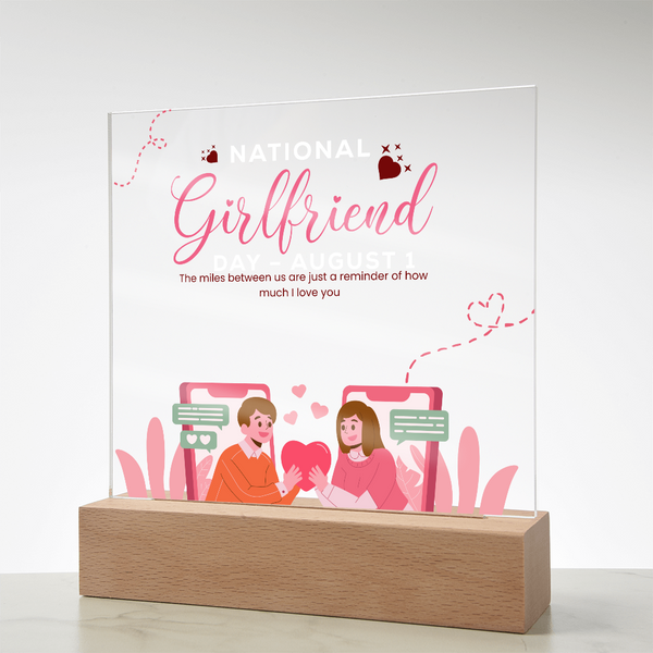 National Girlfriend Day Gift – Square Acrylic Plaque - - Acrylic Prints
