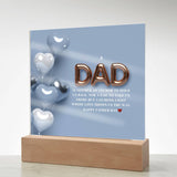 Dad’s Love Shines Bright – Acrylic Keepsake - - Acrylic Prints