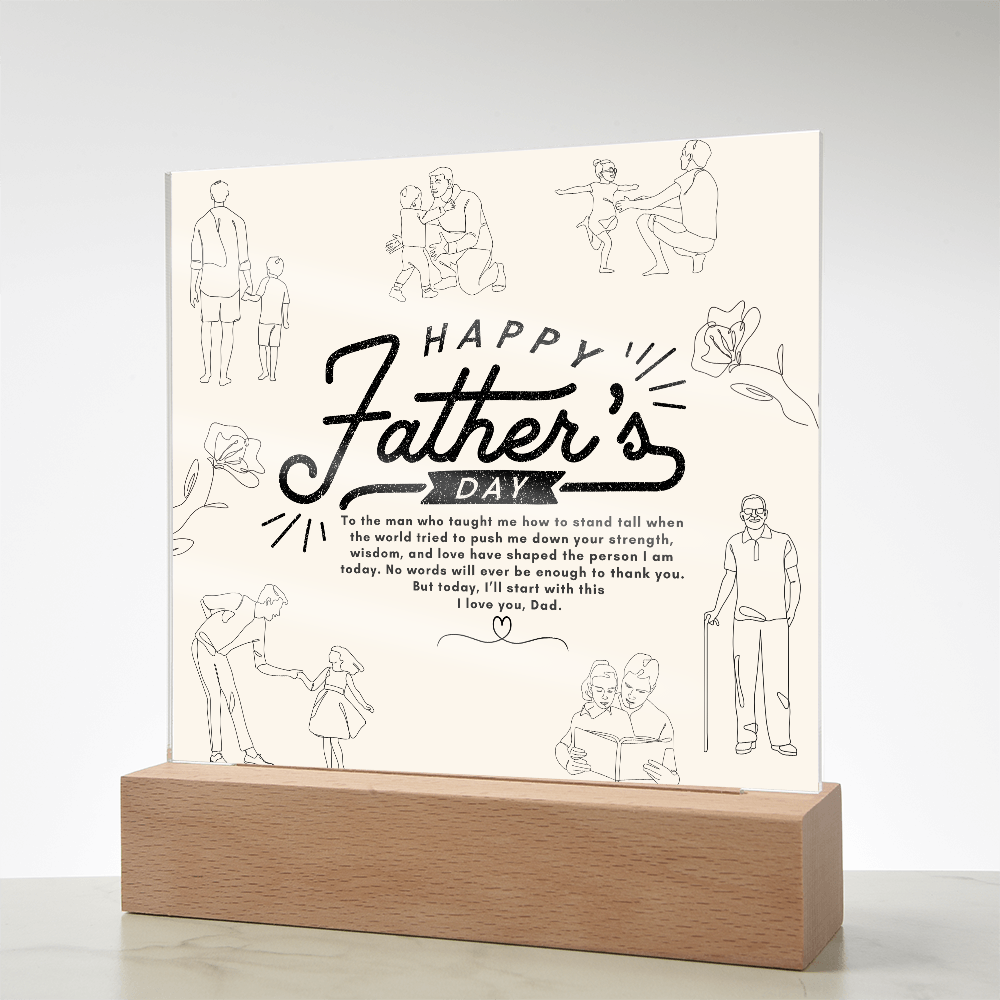 Tool Time Glow – Dad Acrylic Keepsake - - Acrylic Prints