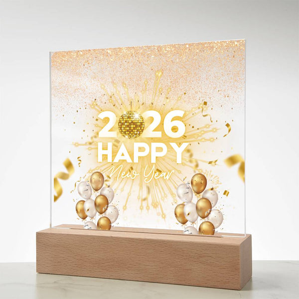 Radiant New Year 2026 Acrylic Plaque – Festive Keepsake - - Acrylic Prints