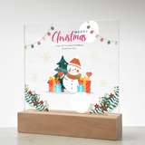 Snowman Christmas Acrylic Plaque – Gift Joy & Warmth - - Acrylic Prints