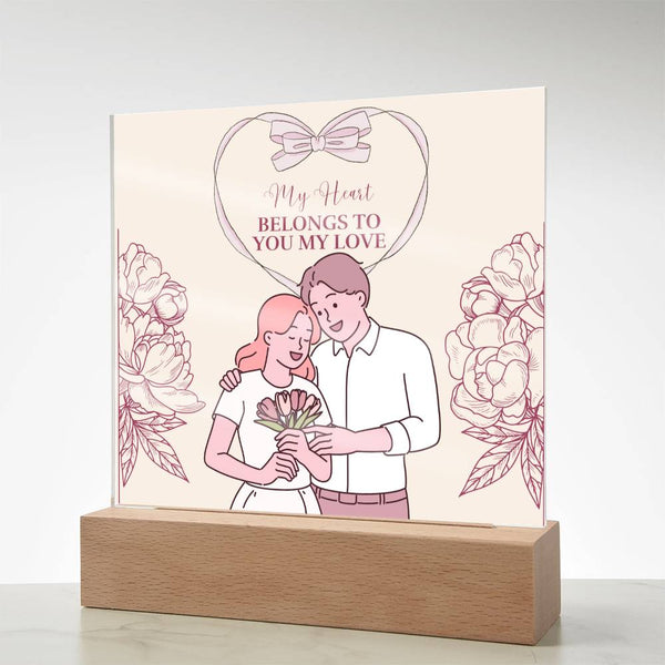 Acrylic Plaque for Wife – My Heart Belongs to You - - Acrylic Prints