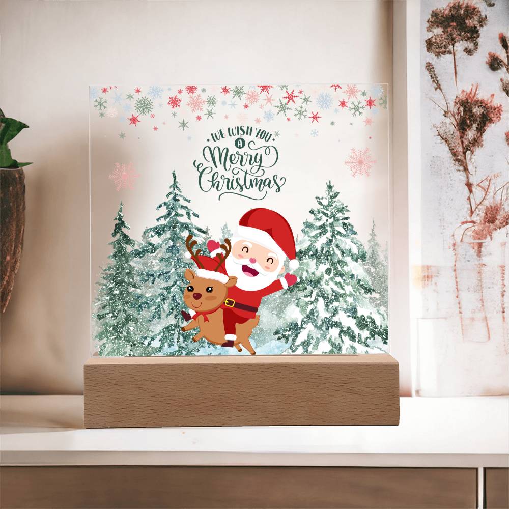 Merry Christmas Ride Acrylic Plaque – Festive Gift Delight - - Acrylic Prints