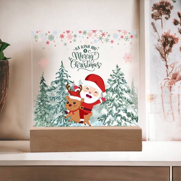 Merry Christmas Ride Acrylic Plaque – Festive Gift Delight - - Acrylic Prints