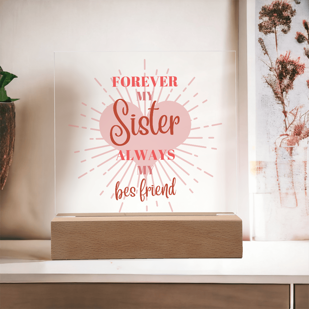 My Lovely Sister Acrylic Plaque – Heartfelt Floral Gift - - Acrylic Prints