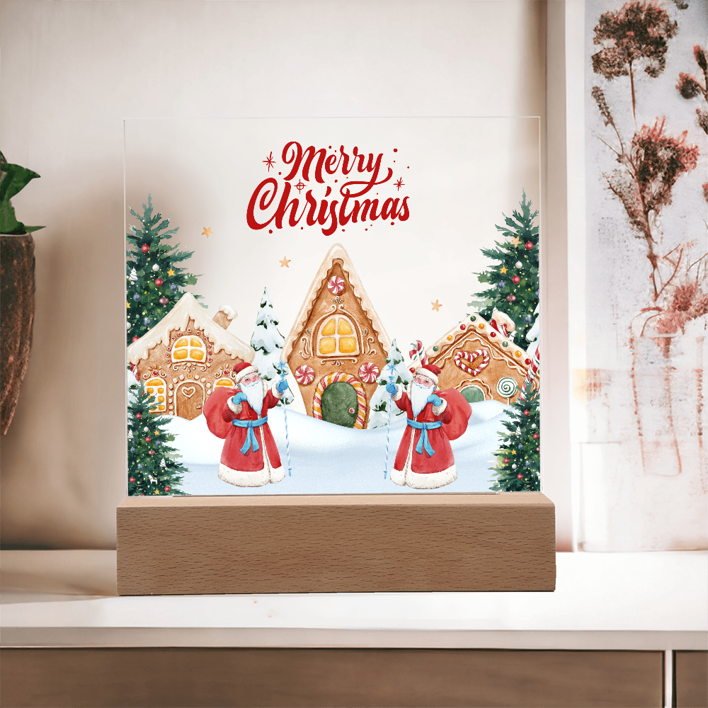 Gingerbread Village Acrylic Plaque – A Sweet Christmas Gift - - Acrylic Prints