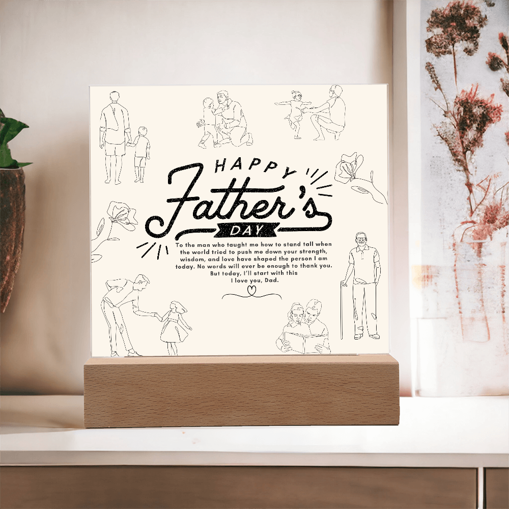 Tool Time Glow – Dad Acrylic Keepsake - - Acrylic Prints