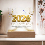 Elegant New Year Plaque 2026 – Gift of Memories - - Acrylic Prints