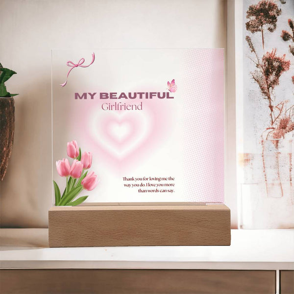 My Beautiful Girlfriend Gift – Square Acrylic Plaque - - Acrylic Prints