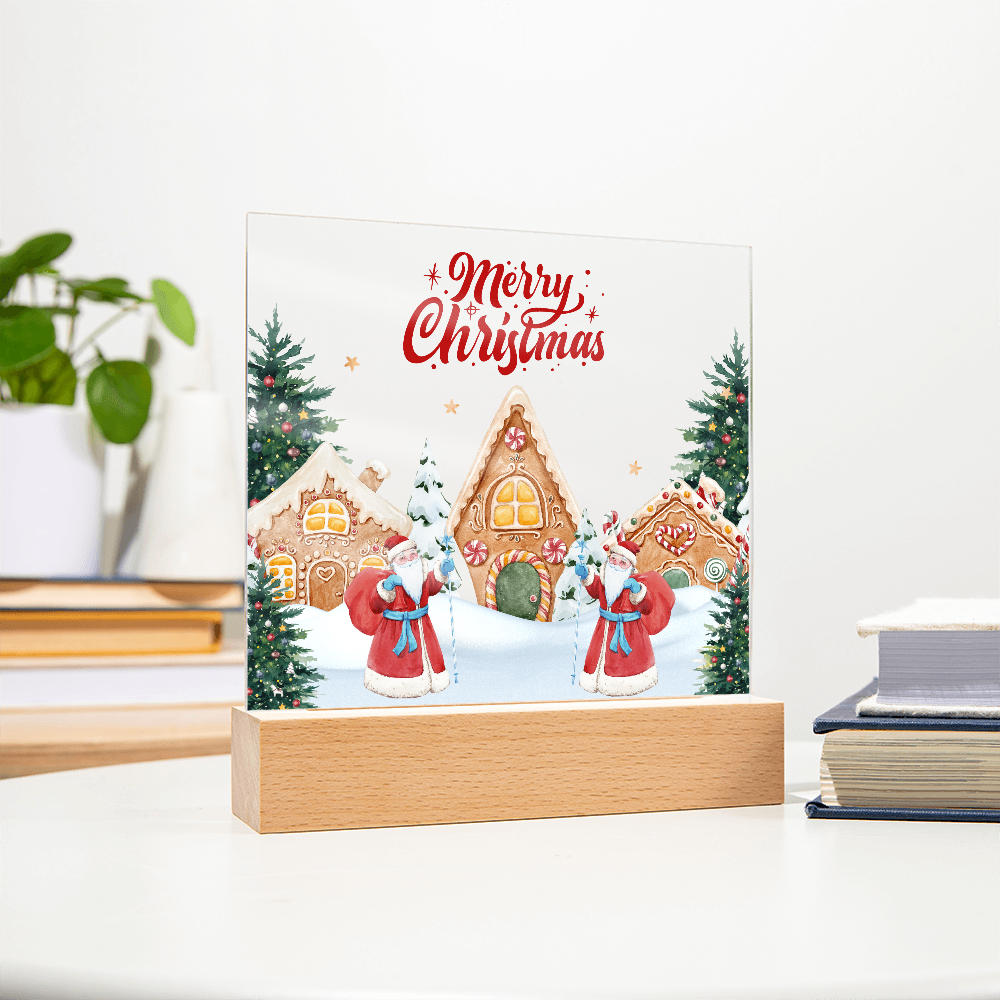 Gingerbread Village Acrylic Plaque – A Sweet Christmas Gift - - Acrylic Prints