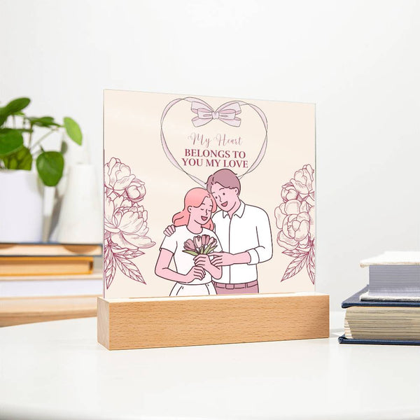 Acrylic Plaque for Wife – My Heart Belongs to You - - Acrylic Prints