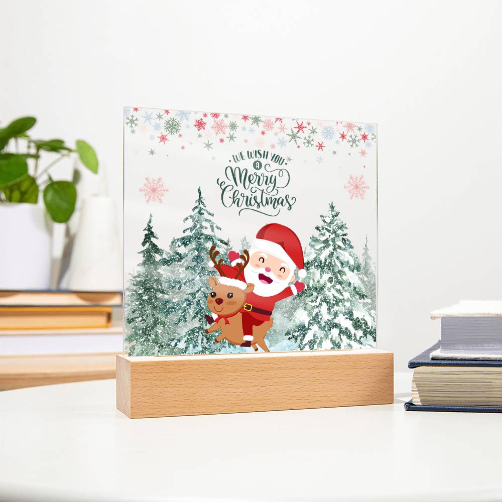 Merry Christmas Ride Acrylic Plaque – Festive Gift Delight - - Acrylic Prints
