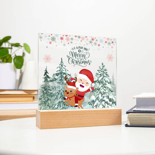 Merry Christmas Ride Acrylic Plaque – Festive Gift Delight - - Acrylic Prints
