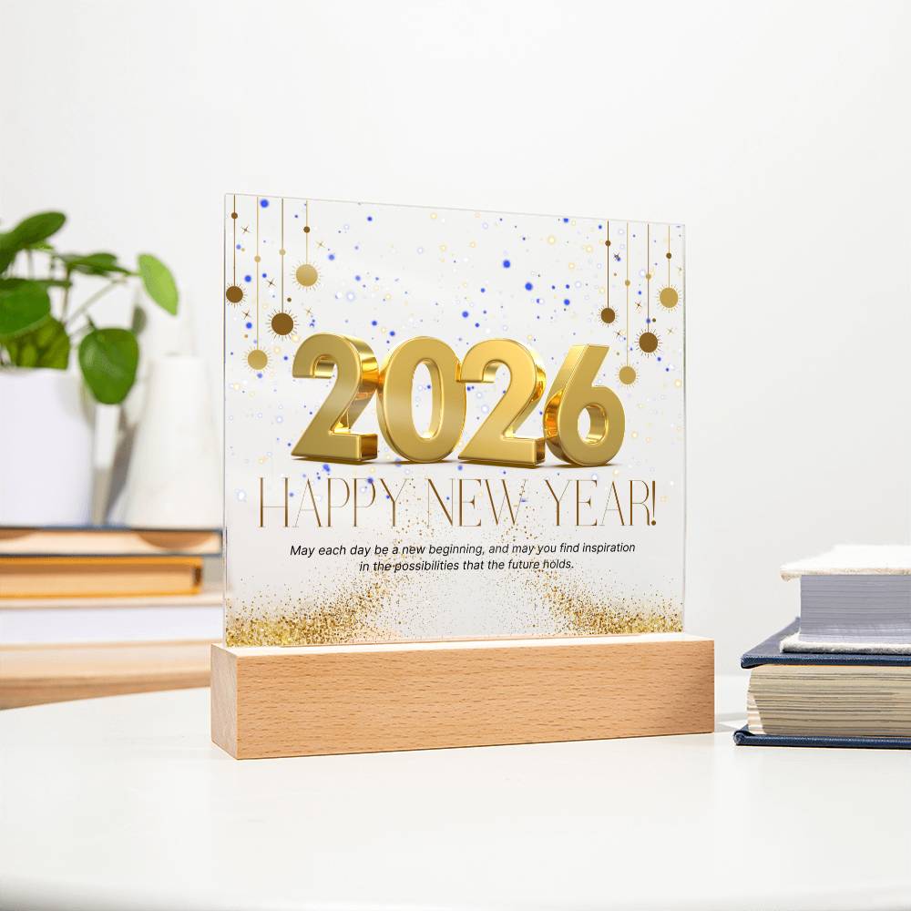 Elegant New Year Plaque 2026 – Gift of Memories - - Acrylic Prints
