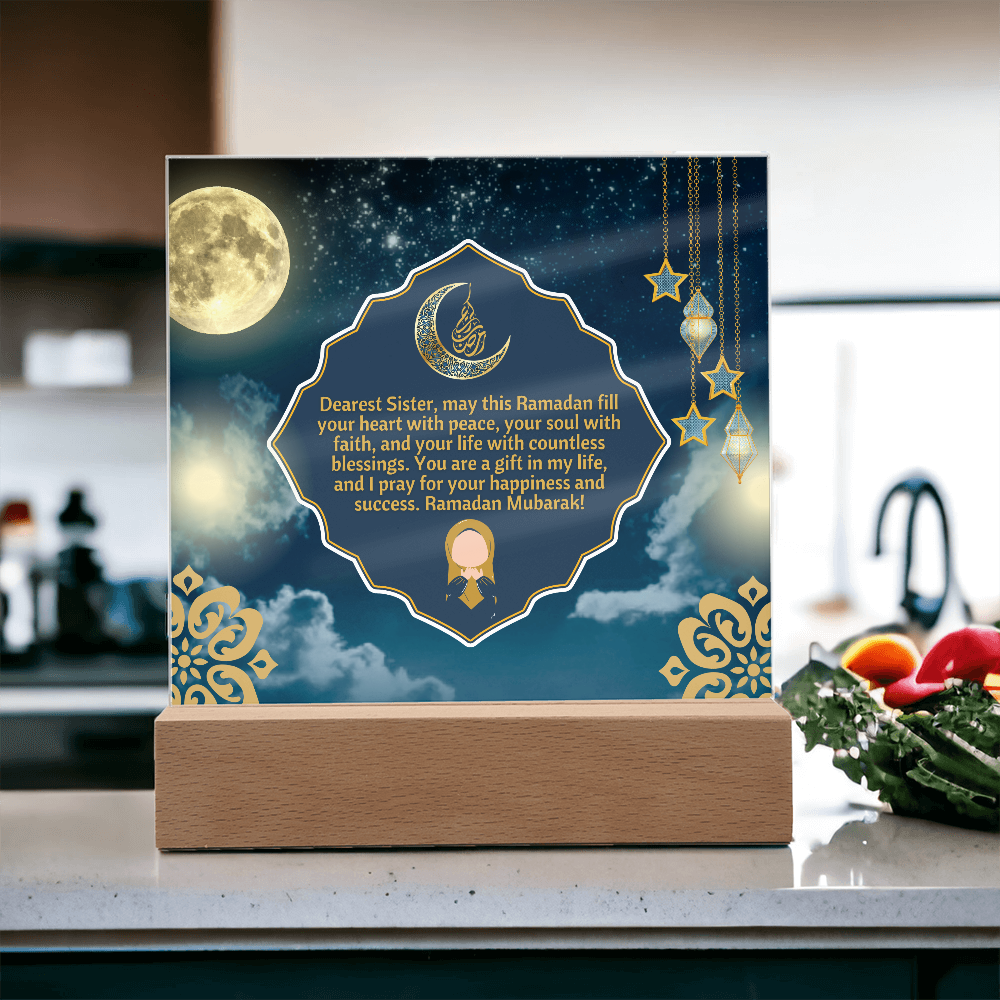 Peace & Blessings - Ramadan Sisterhood Plaque - - Acrylic Prints