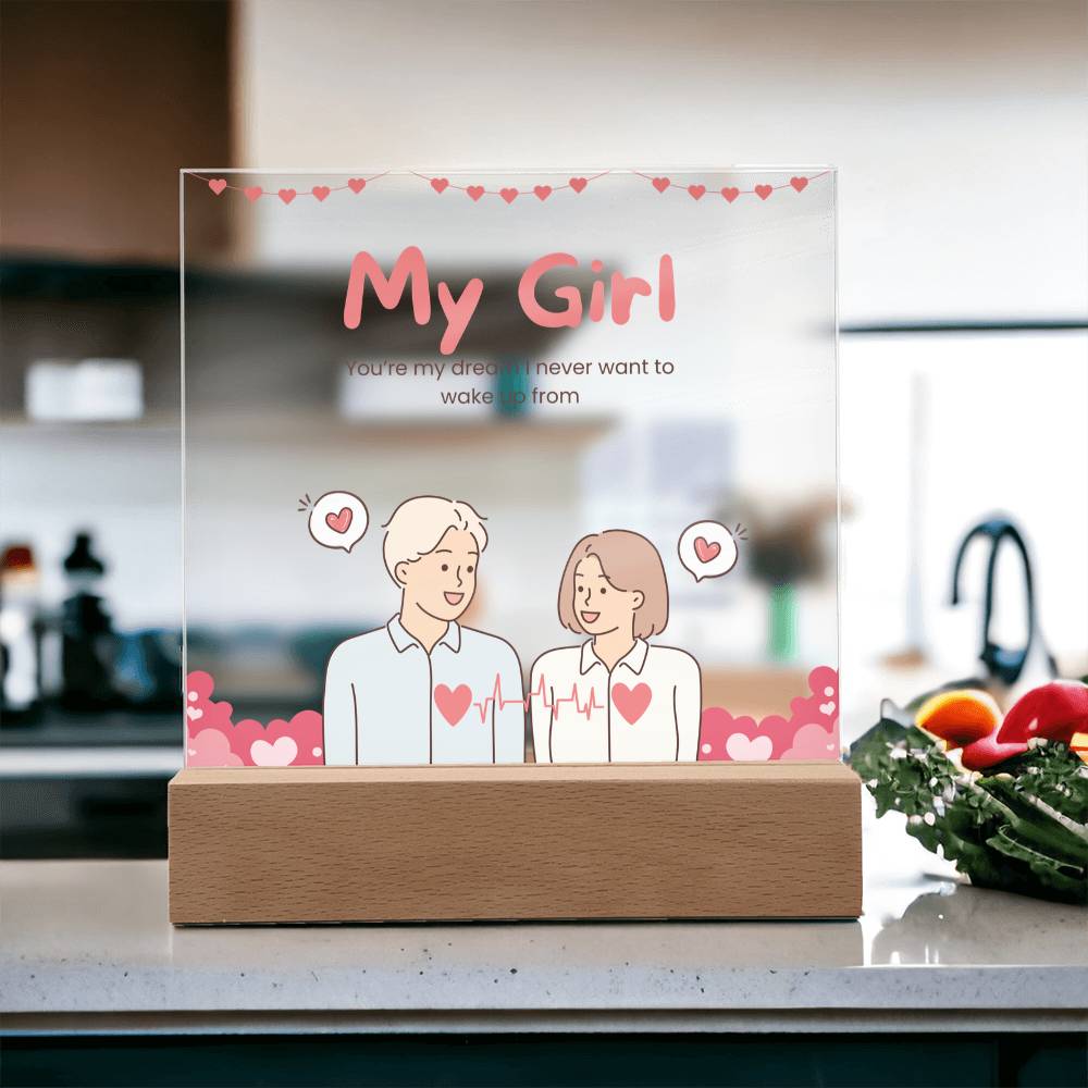 Romantic Keepsake Gift – Square Acrylic Plaque for Love - - Acrylic Prints