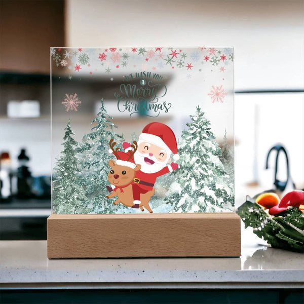 Merry Christmas Ride Acrylic Plaque – Festive Gift Delight - - Acrylic Prints