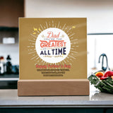 Greatest Dad Ever – Memory Plaque - - Acrylic Prints