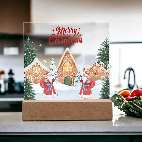 Gingerbread Village Acrylic Plaque – A Sweet Christmas Gift - - Acrylic Prints