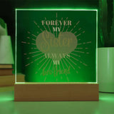 Forever My Sister Acrylic Plaque – Best Friend Keepsake - Battery Powered LED Base - Acrylic Prints