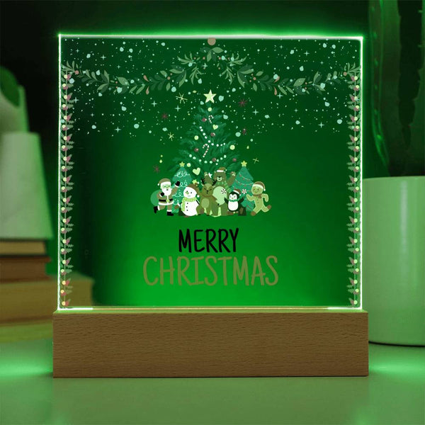 Christmas Tree Magic Acrylic Plaque – Gift Festive Joy - Battery Powered LED Base - Acrylic Prints