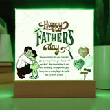 Dad, My Forever Hero – Acrylic Plaque Gift - Battery Powered LED Base - Acrylic Prints