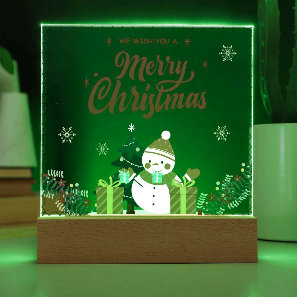 Christmas Tree Acrylic Plaque – A Timeless Holiday Gift - Battery Powered LED Base - Acrylic Prints