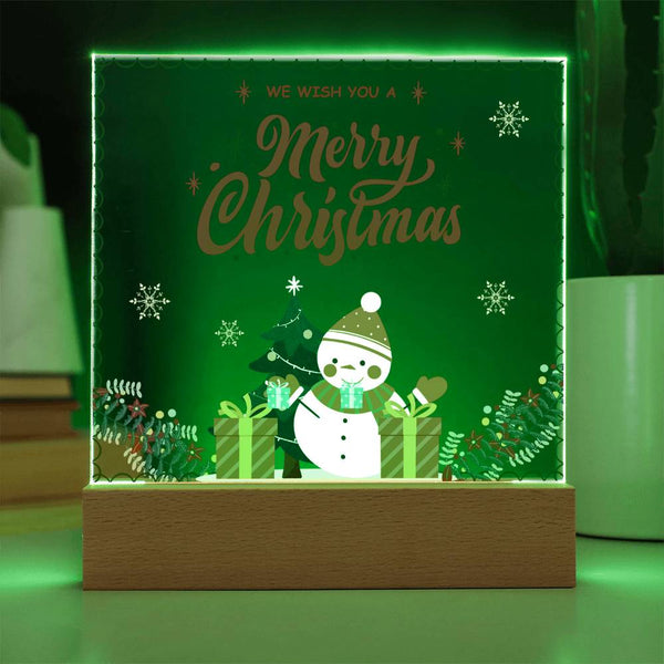 Christmas Tree Acrylic Plaque – A Timeless Holiday Gift - Battery Powered LED Base - Acrylic Prints