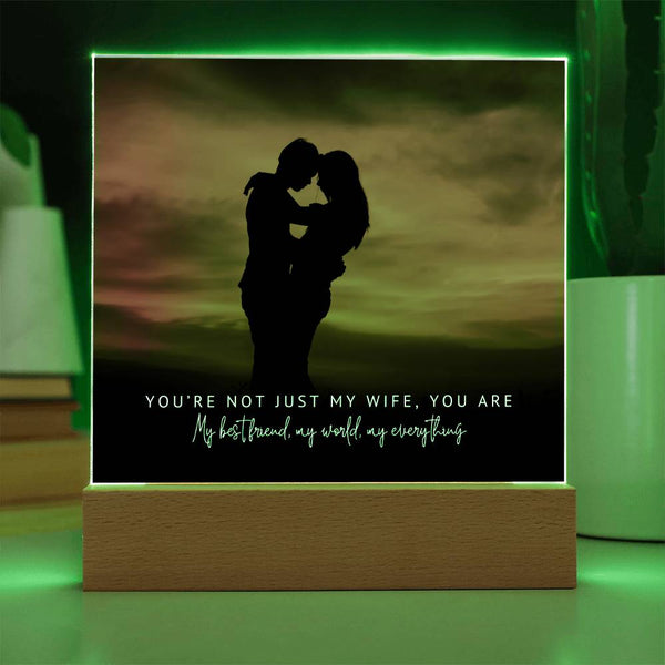 Romantic Anniversary Gift – You’re My Everything Plaque - Battery Powered LED Base - Acrylic Prints