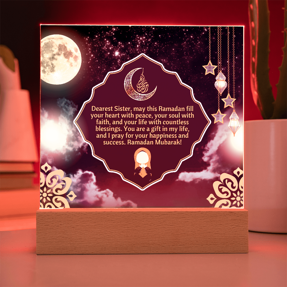 Peace & Blessings - Ramadan Sisterhood Plaque - - Acrylic Prints